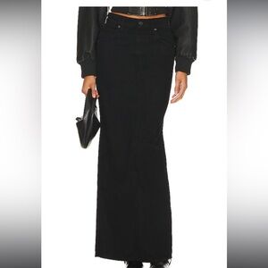 BNWT MOTHER Denim SNACKS! The candy stick skirt black sz 31